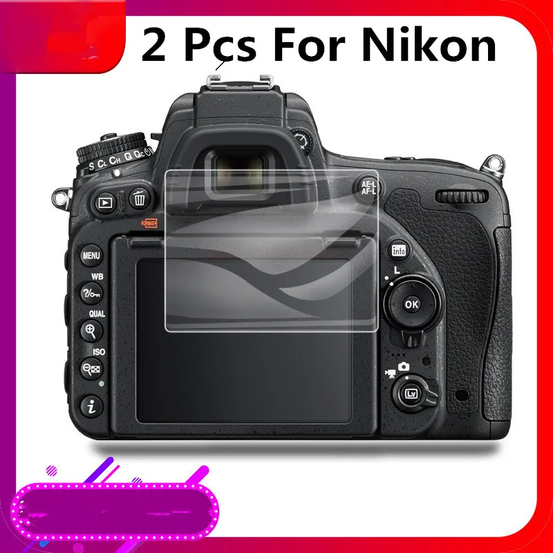 Закаленное стекло для камеры Nikon B500 D500 D600 D610 D750 D800 D810 D850 D90 D3000 D3100 D3200 2 шт. |