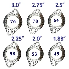 5 шт./лот, выхлопная прокладка для двигателя автомобиля, 1,5-3,0 дюйма 5 шт./лот, выхлопная прокладка для двигателя автомобиля, 1,5-3,0 дюйма