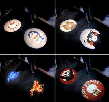 

1PCS Open the door light laser projection lamp wireless receiving led decorative light