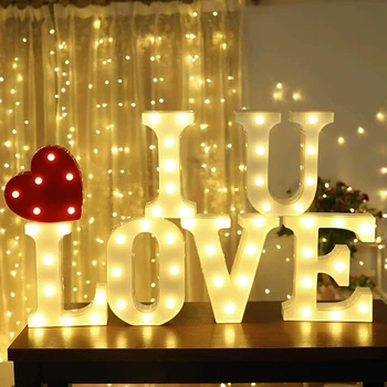 

Wedding Party LED Night Light LED Remote Control DIY Letter Lights Party Wedding Birthday Christmas Decoration