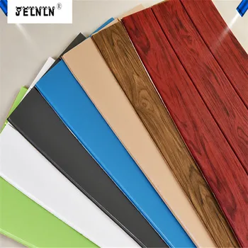 

Wood grain 3D solid wall stickers urrounding background living room wallpaper foam waterproof waist line skirting wall sticker
