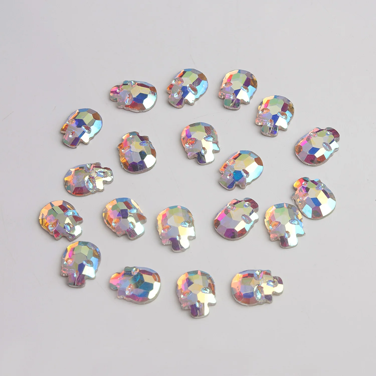 1 Pack Nail Art Rhinestones Flat Shapes Crystals Glass AB Colorful Stones for 3D Nails Art Decoration Manicure Gems Diamonds