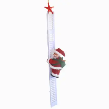 

Novelty Fun Electric Climbing Ladder Santa Claus Christmas Figurine Ornament Party DIY Crafts Creative Plush Doll Toy