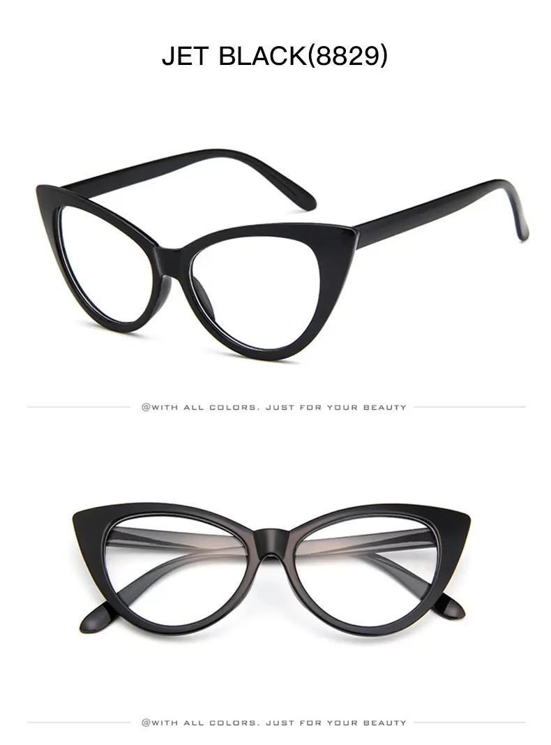 Кошачий глаз оправы для очков для женщин Rx-able сексуальные очки для глаз кошки черные женские рецептурные стеклянные оправы для очков 8829