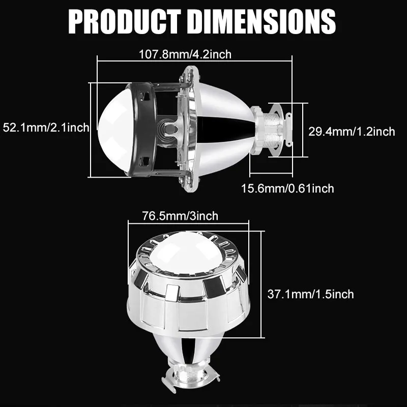 DERI 2," 1,8 дюймов HID Bi Xenon мини-объектив проектора для H4 H7 фары дальнего/ближнего света H1 Ксеноновые лампы Lentille de projecteur