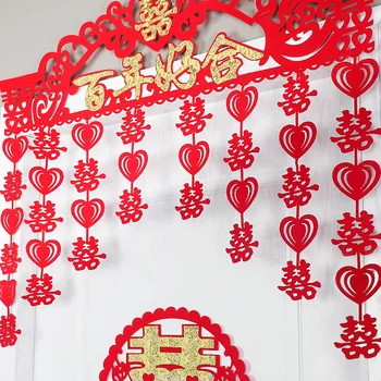 

Wedding supplies, wedding room decoration, pull flowers, romantic wedding bedroom, wedding curtain