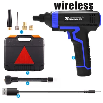 

Vehicle Handheld USB Cable 12.6V Cordless Air Compressor Pump Tire Pump Inflator