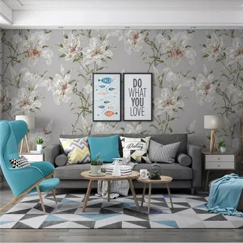 

Professional custom wallpaper mural modern minimalist whole house background wall small fresh bedroom wall