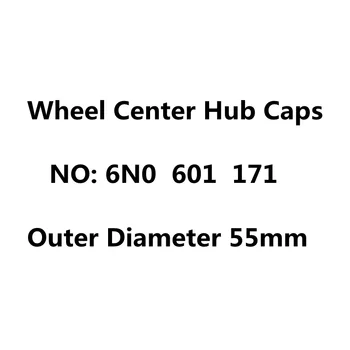 

4pcs 55mm Black Silver Car Wheel Center Hub Caps Badge Emblem Logo For VW 6N0 601 171 Rim Caps Cover Car Styling Accessories