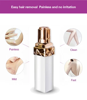

2020 Facial Epilator Depilation Hair Removal Portable Lipstick Epilator Electric Hair Removal Device Wax Beans For Hair Removal