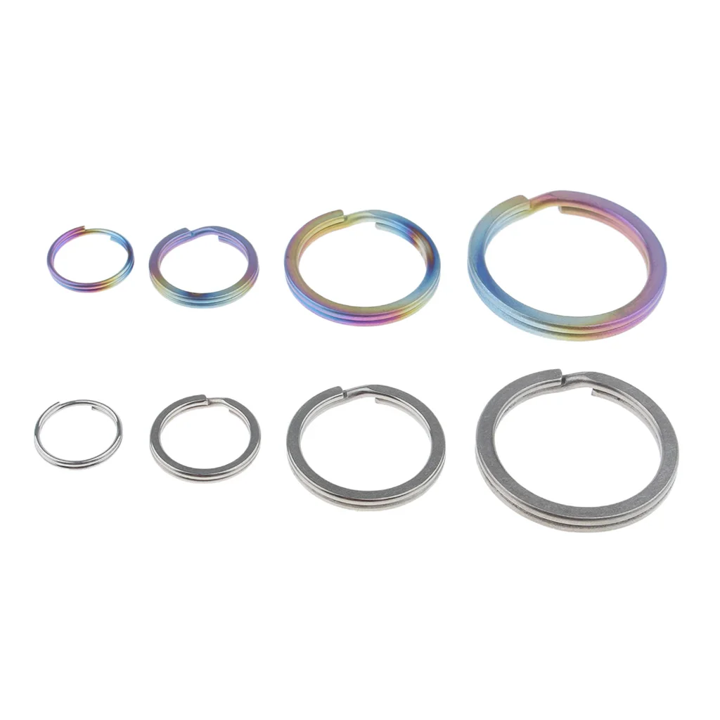 Titanium O Type Key Holder Hook Loop Hoop Pocket Tool Mini Clip Split Key Chain Ring for Camping Hiking Backpack Bag Accessories