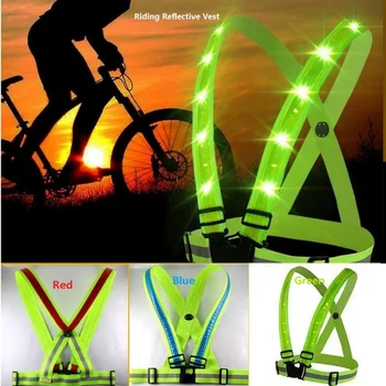 

USB Charging LED belt Reflective elastic webbing vest for Cycling running 360 degrees of reflective