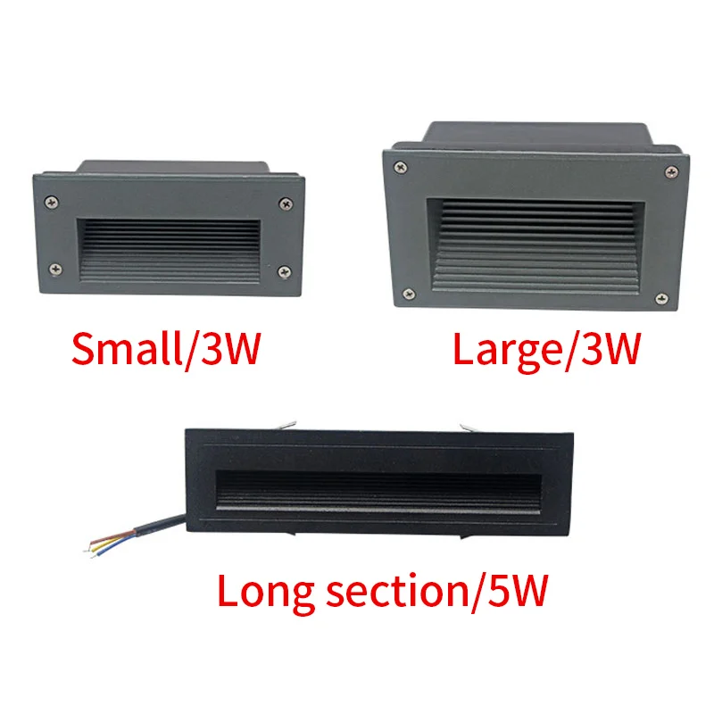 Открытый водонепроницаемый 3W 5 Вт светящийся напольный настенный светильник для лестницы угловой светильник светодиодный встраиваемый садовый алюминиевый