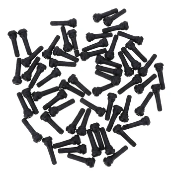 

100PCS TR414 Rubber Tire Valve Stems, Car Tubeless Vacuum Snap-in Tyre Valve Stems for 0.453” 11.5mm Rim Holes on Vehicles