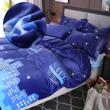 

YanTing Reactive Printing Home Textile Flat Sheet With Pillowcase Europe Size Anti Pilling Keep warm Bedding Sets Machine wash