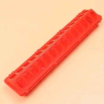 

1 Pc Pigeon Feeding Trough Feeding Food Dispenser Slot Chicken Birds Parrot Food Container for Home Pet Store (Red)
