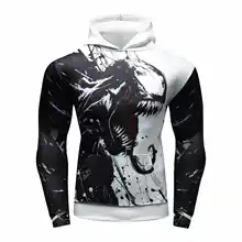 Новинка, мужская спортивная толстовка с капюшоном, спортивная рубашка для занятий спортом на открытом воздухе, Спортивная тренировочная Толстовка для пробежки, мужская толстовка с капюшоном с 3D изображением яда