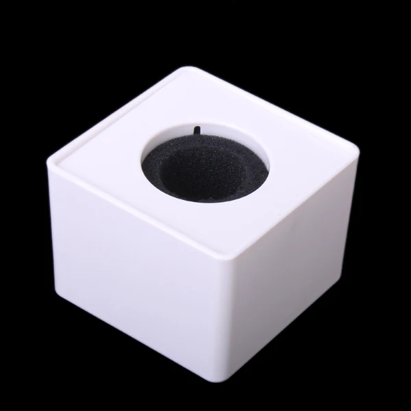 White ABS Square Cube Design Microphone Mic Station For  Self-image Improve