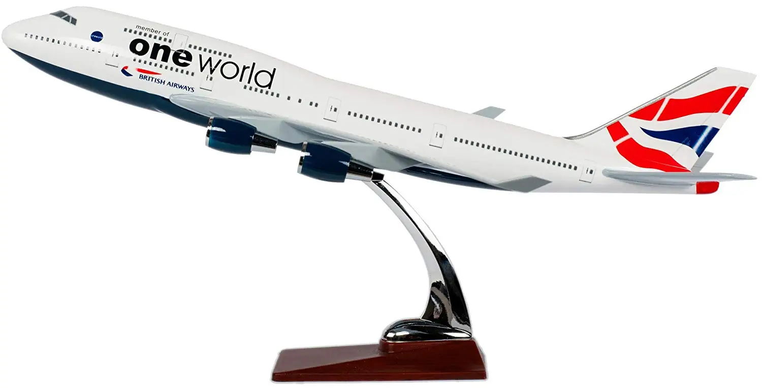 Династия Тан(TM) 47 см Boeing B747-400 British Airways Harz Flugzeugmodell Flugzeug Spielzeug Flugzeugmodell