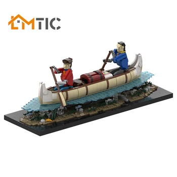 

BuildMOC Voyageurs Automaton-Paddling A Canoë Simulation Boat Building Blocks Diy 2032pcs Toys Bricks Educational Xmas Gift Kids