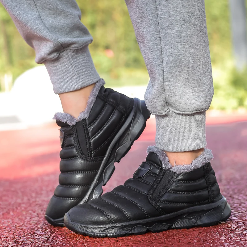 Waterproof Winter Warm Unisex Casual Shoes Thick Plush Outdoor Sneakers Couple Slip-resistant Walking Boots Footwear Ankle | Обувь