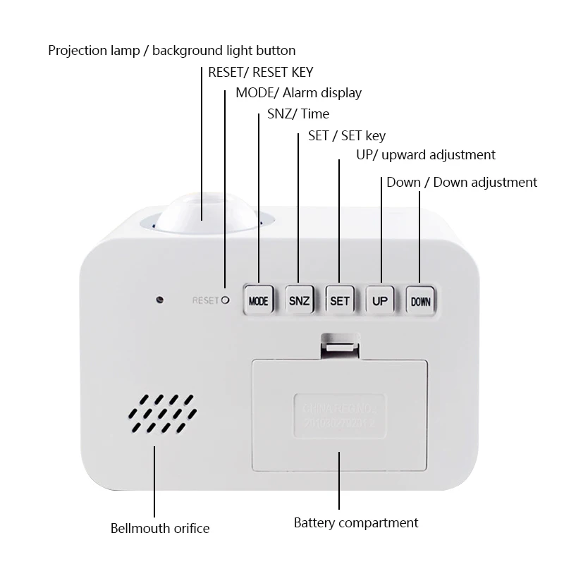 ЖК Проекционные часы электронные настольные прикроватные часы говорящие проекционные часы цифровой будильник с проекцией времени