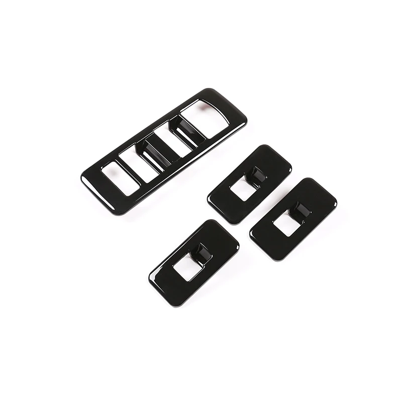 Glossy Black 4 шт. для Land Rover Discovery 5 L462 LR5 автомобиля ABS глянцевый черный интерьер окно Лифт кнопка включения рамка Крышка отделка - Название цвета: Glossy Black