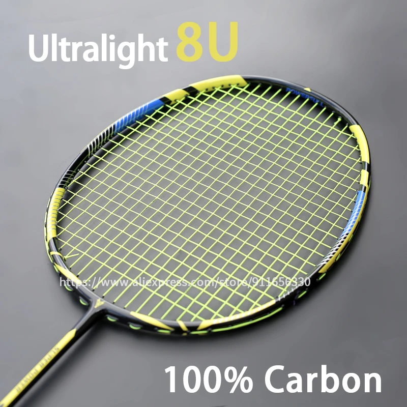 Badminton Rackets Strung 8U 65G 30LBS Professional Training Racquet Adult