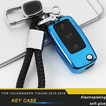 

Car TPU Key Case Key Cover Decoration Trim for Volkswagen Tiguan 2010 2011 2012 2013 2014 2015 2016