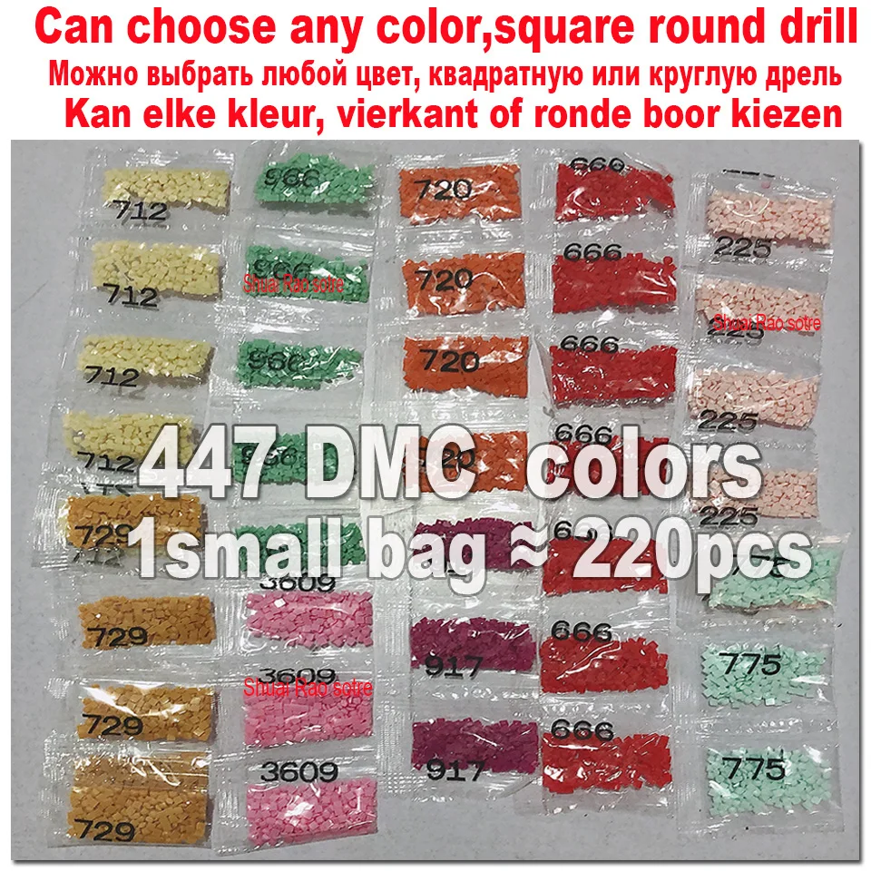 Wholesale DMC 447 Colors,Square/Round Diamond sale,diamond painting