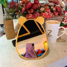 Kawaii Mirrors Korea Ins Simple Mirror Irregular Desktop Mirror Acrylic Desktop Makeup Mirror Shooting Prop Mirror Home Decorati