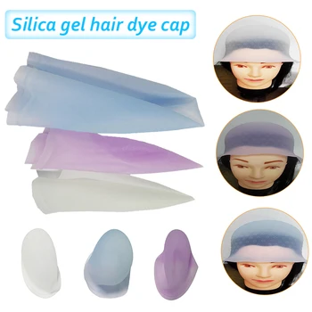 

3 Pcs Silicone Highlight Cap Reusable Hair Coloring Dye Cap for Women Girls Men Dyeing I88