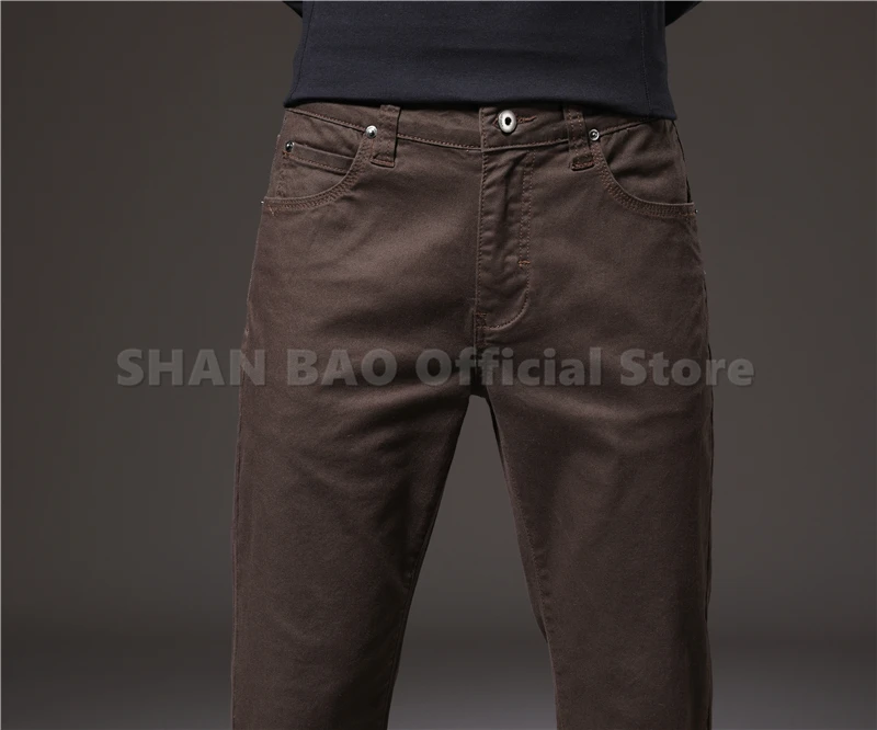 Shan bao 98% calças de algodão outono