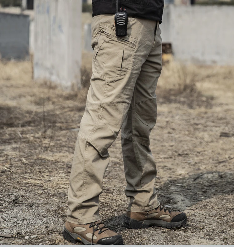 Городские тактические брюки карго мужские спецназ армейские водонепроницаемые брюки хлопок много карманов эластичные гибкие рабочие