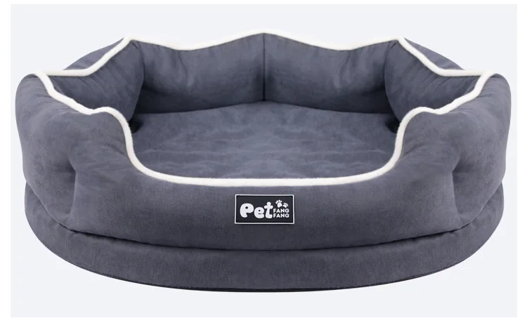 Зимняя кровать для собаки с эффектом памяти, водонепроницаемый собачий домик для щенка, большой съемный чехол, кровать для питомца, мягкая теплая кровать для собак, диван для отдыха, питомник