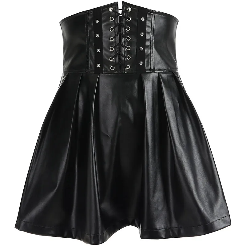 Black Skirt Готика, Харадзюку, женские юбки на молнии, плиссированная тонкая женская юбка, темная панк готическая юбка для женщин, уличная одежда - Цвет: Black Skirt
