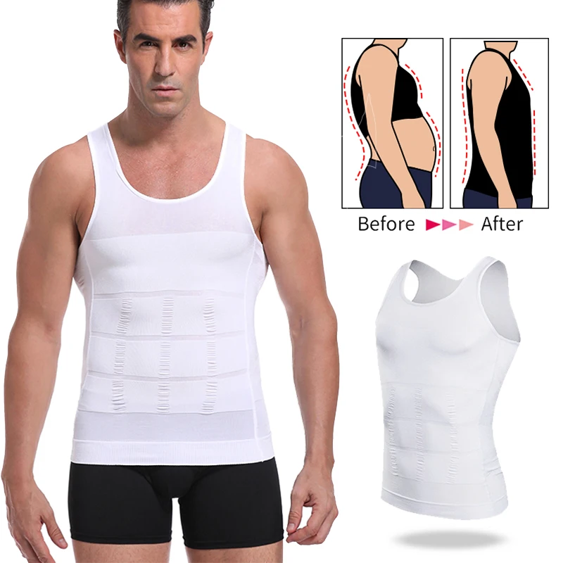 2020 Men Body Shaper Tight Skinny Tummy Waist Trainer Posture