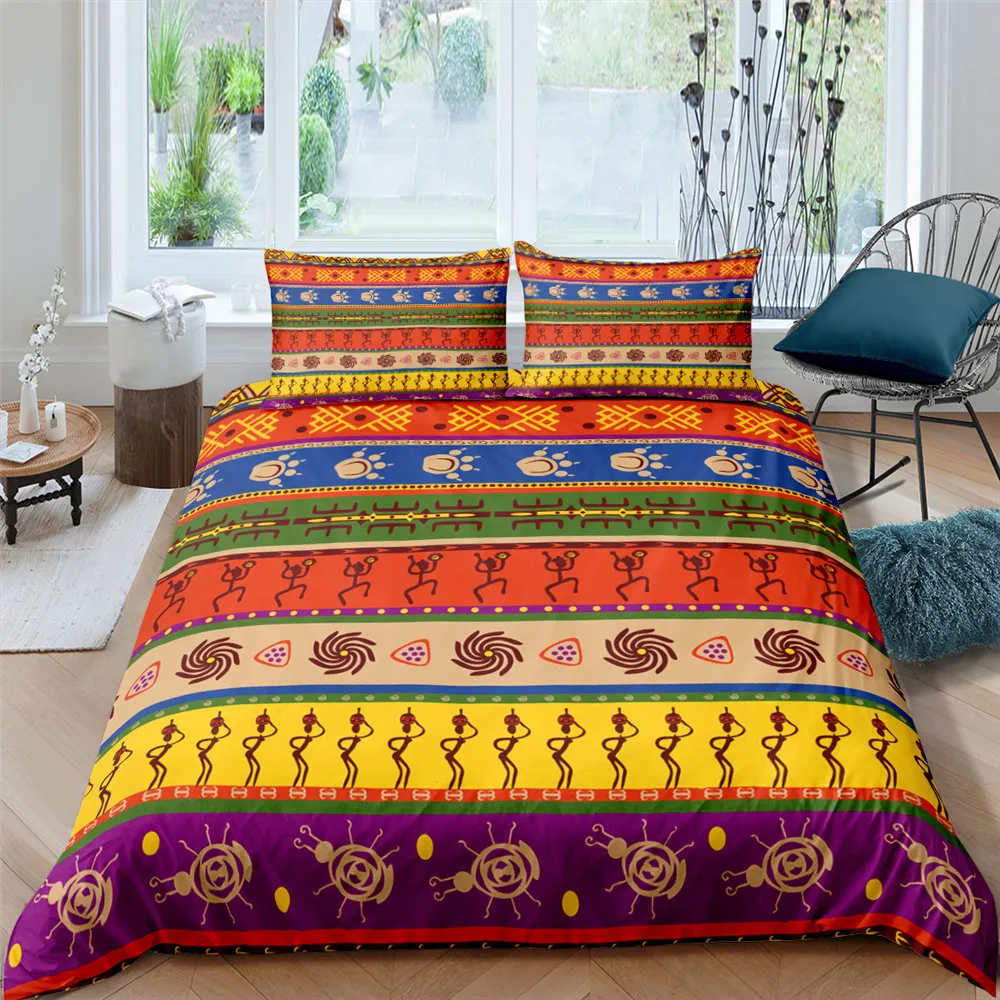 Quality Printed Bohemia Ethnic Style Duvet Cover Set Mandala Bedding Set For Adults kids Bedclothes 2/3pcs Queen King Twin Size