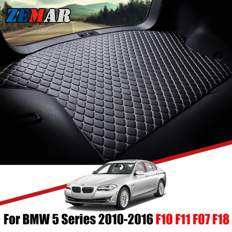 

Leather Car Trunk Mat Cargo Liner Tray Boot Cover Pad for BMW F10 F11 F07 5 Series 2010-012 2013 2014 2015 2016 Auto Accessories