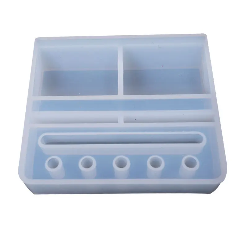 Epoxy Resin Craft Pen Holder Phone Rack Silicone Molds for concrete phone card rack storage making