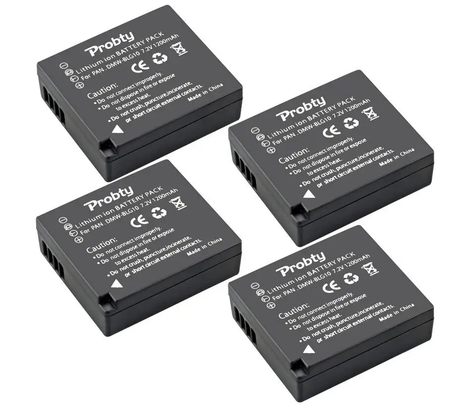 4 Pcs Battery PROBTY DMW-BLG10 ДМВ BLG10 DMW-BLE9 Камера Батарея/USB кабель для Panasonic Lumix DMC GF6 GX7 GF3 GF5 DMW-BLG10GK LX100 GX80 GX85 L10 - Цвет: 4 Pcs Battery