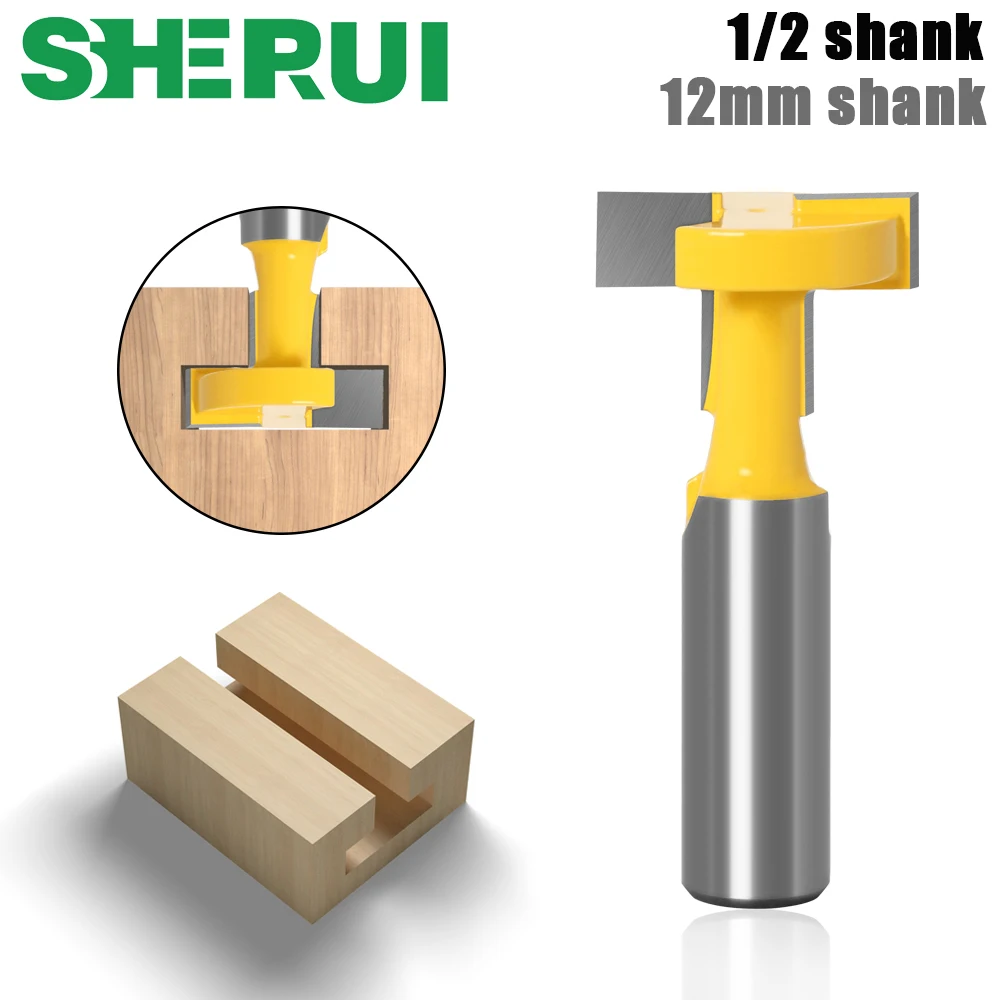 

1pc Top Quality T-Slot & T-Track Slotting Router Bit - 8" 1/2'' Shank For Woodworking Chisel Cutter Wholesale Price