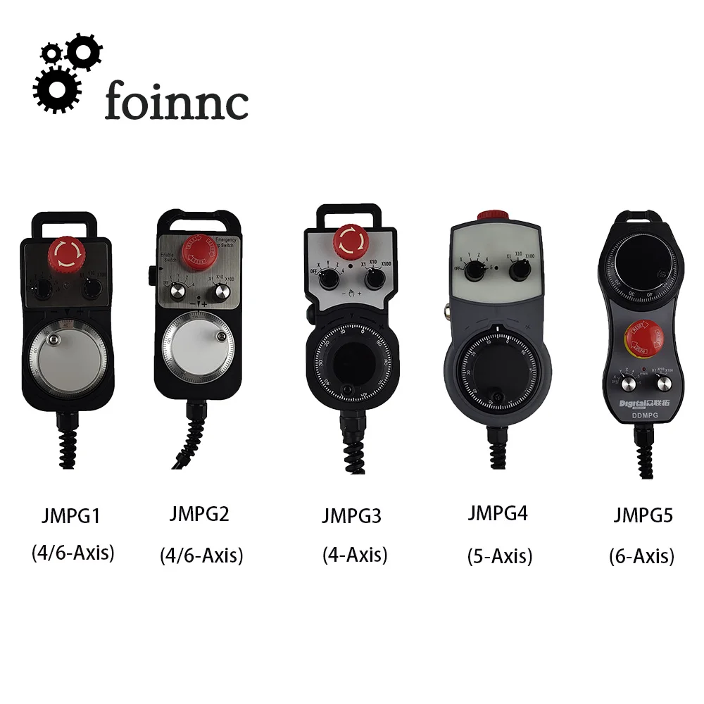 CNC 4/5/6-axis MPG Pendant Handwheel Manual Pulse Generator with Emergency Stop For SIEMENS MITSUBISHI FANUC System