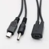 1pc Mini USB 5 Pin Female to Mini Usb 5 Pin Male + DC 3.5mm x 1.35mm Male Splitter Adapter Cable For GPS Navigation ► Photo 3/6