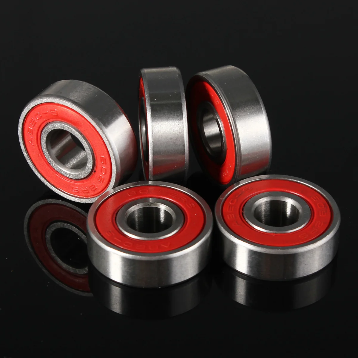 Description Picture 6 of item8x22x7mm 10x ABEC-9 608 2RS Inline Roller Skate Wheel Bearing Anti-rust Skateboard Wheel Bearing shaft Red Sealed