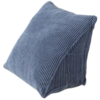 

Reading Backrest Cushion Wedge Pillow Back Cushion Lumbar Pad Bed Office Chair Rest Pillow Back Support Pillow(Blue)