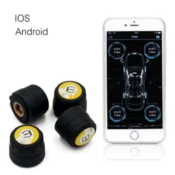 

V11 Car TPMS Tire Pressure Monitoring System BT-4.0 BLE for iOS / Android Phones 4PCS Car Tire Pressure Detector