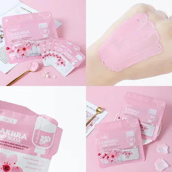 1pcs Japan Sakura Mud Face Mask Anti Wrinkle Night Facial Packs Skin Clean Dark Circle Moisturize Anti-Aging Skin Care 4 1pcs Japan Sakura Mud Face Mask Anti Wrinkle Night Facial Packs Skin Clean Dark Circle