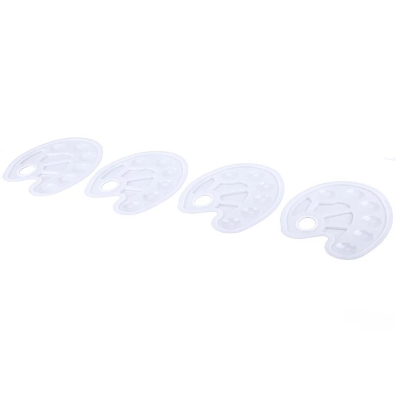 HOT-4pcs Палитра для рисования с отверстиями для большого пальца