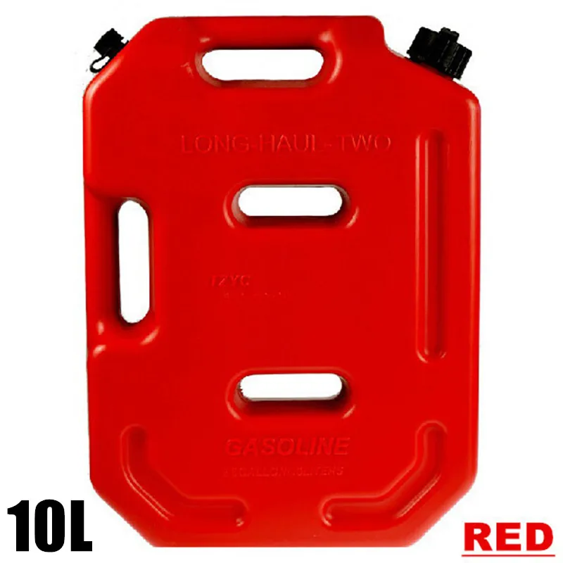 10L Red 3л 5л 6л 10л Красный Черный Зеленый топливные бочки газ запасной контейнер антистатические канистра Polaris топливо бензин дизель бак Jerrycan - Название цвета: 10L Red